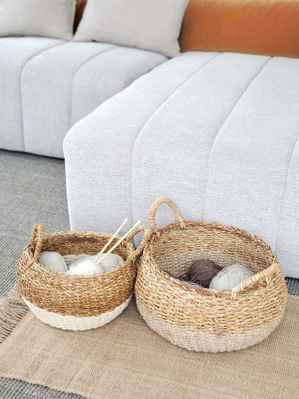 KORISSA Ula Floor Basket - Natural - SwagglyLife Home & Fashion