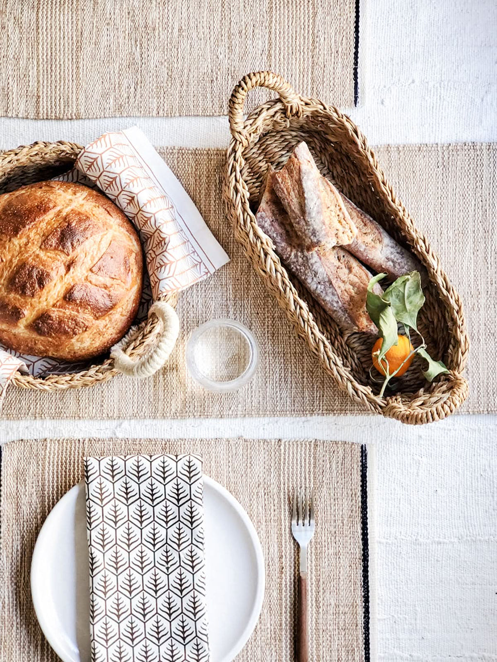 Savar Bread Basket with Natural Handle in - Storage & Organization photo