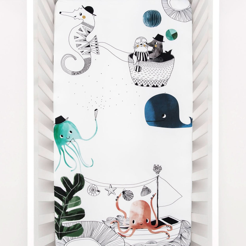 Underwater Love Standard Size Crib Sheet in - Crib sheets photo