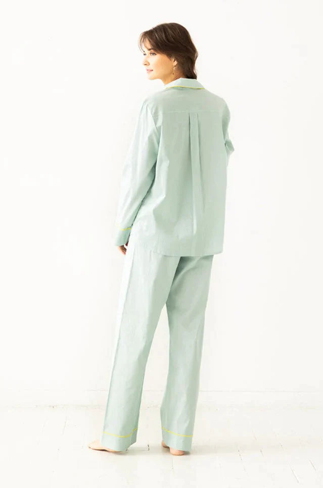 Classic Woven Cotton Pajama Set in - PAJAMAS photo