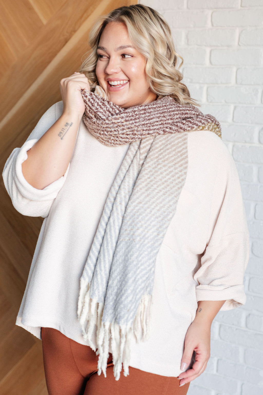 Ivory Thoughts Chenille Blouse in - Tops photo