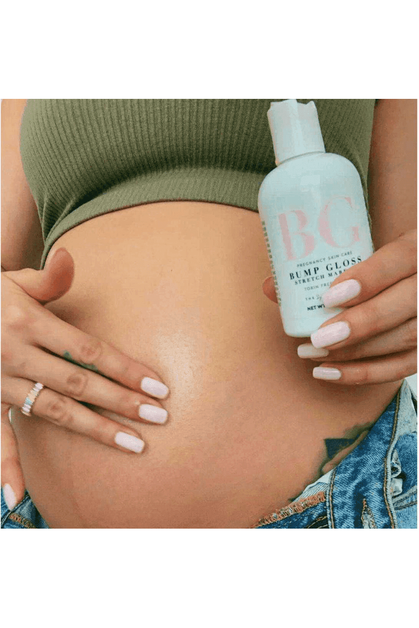Bump Gloss Stretch Mark Oil in - Stretch Mark Oil > pregnancy stretch mark oil > pregnancy body oil > pregnancy safe skin care > pregnancy belly cream > organic pregnancy products photo