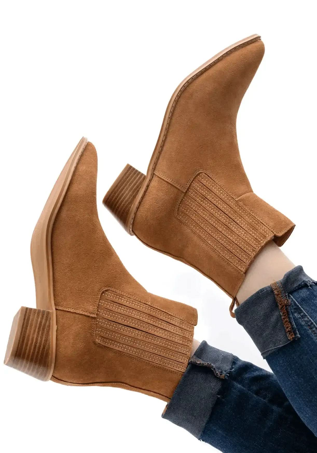 Naughty Monkey Leonor Suede Ankle Boot in Tan in - Shoes photo