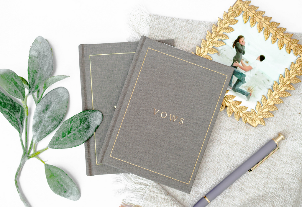 Duncan & Stone Co. Vow Books in Two Books: Both Taupe - Journal photo