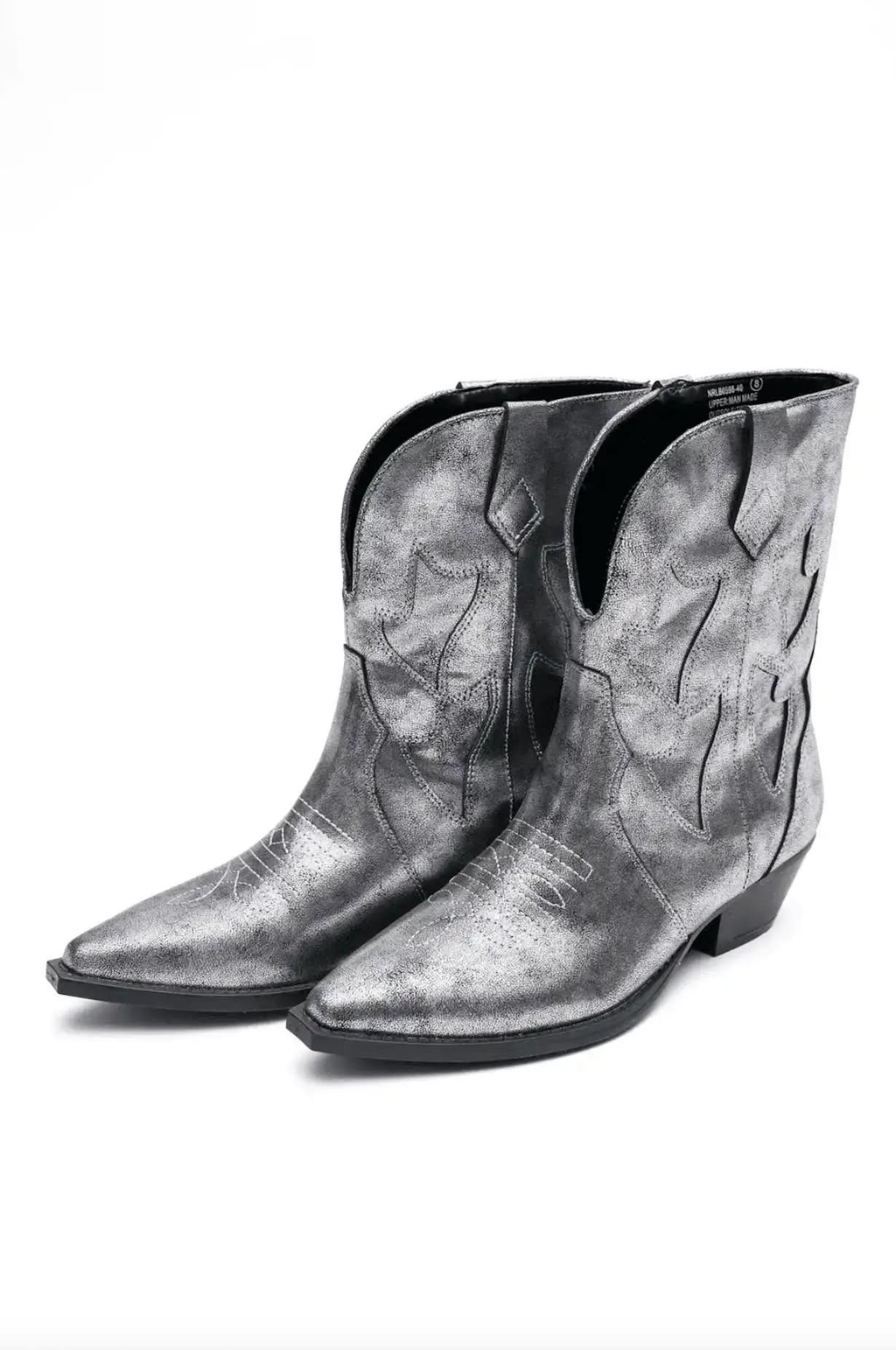 Jersey Metallic Boot in Silver in - Shoes photo