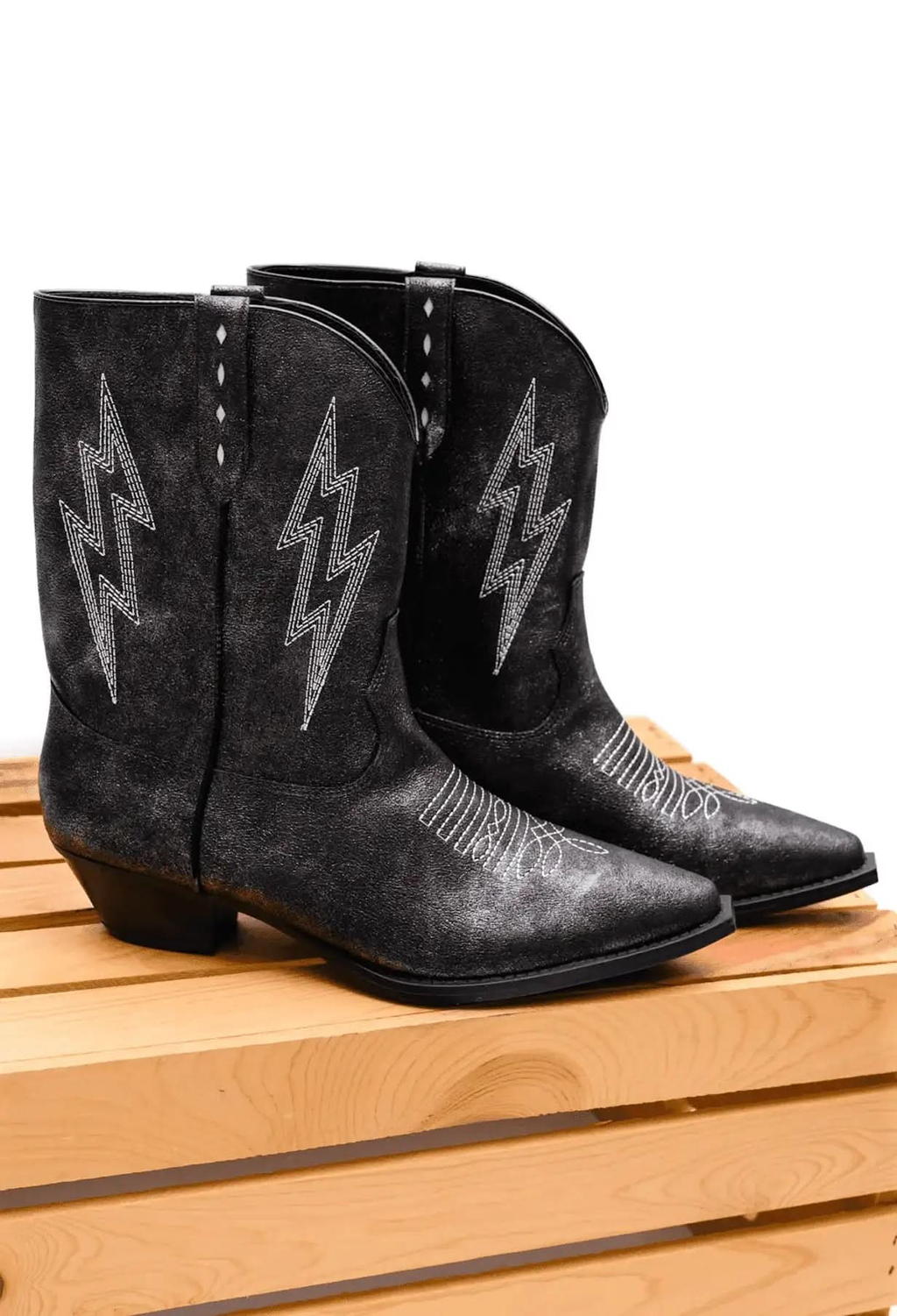 Bowie Metallic Boot in Black in - Shoes photo