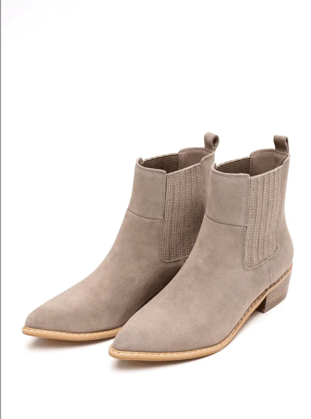 Leonor Suede Ankle Boot in Taupe in - Shoes photo