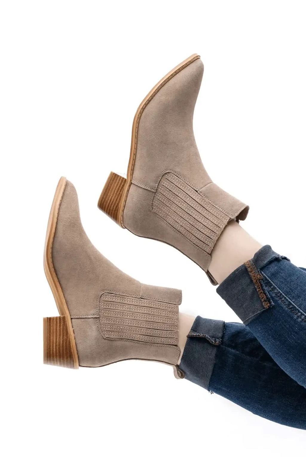Leonor Suede Ankle Boot in Taupe in - Shoes photo