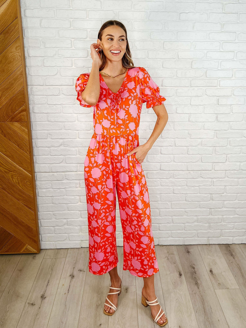 She's got Mojo Puff Sleeve Jumpsuit in - Womens photo