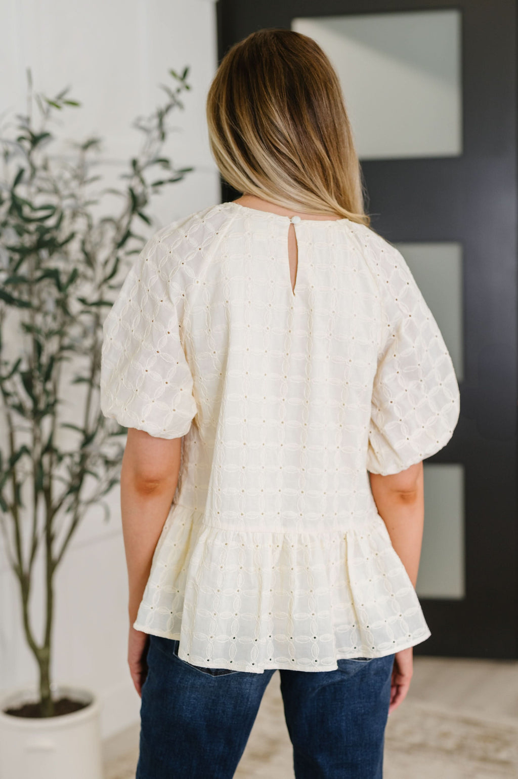 Simply Stunning Eyelet Knit Top in - Womens photo