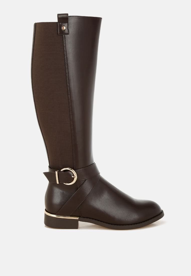 Snowd Riding Boot in Brown - Long Boots photo