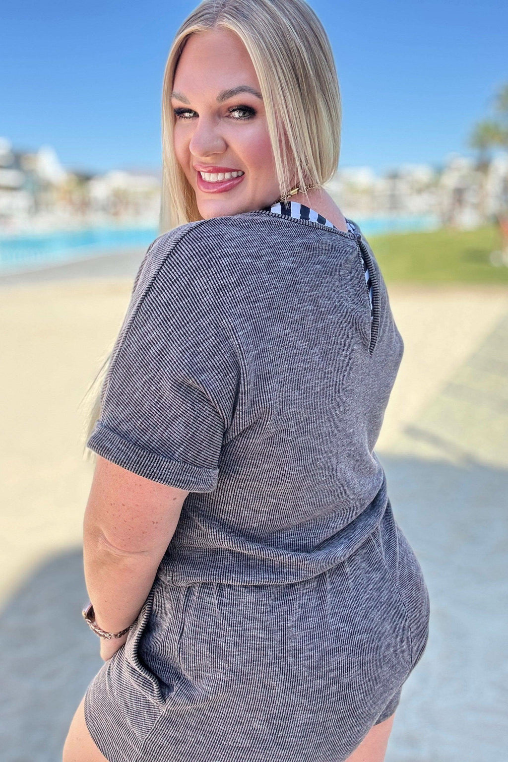 So Sure Short Sleeve Romper in - Jumpsuits & Rompers photo