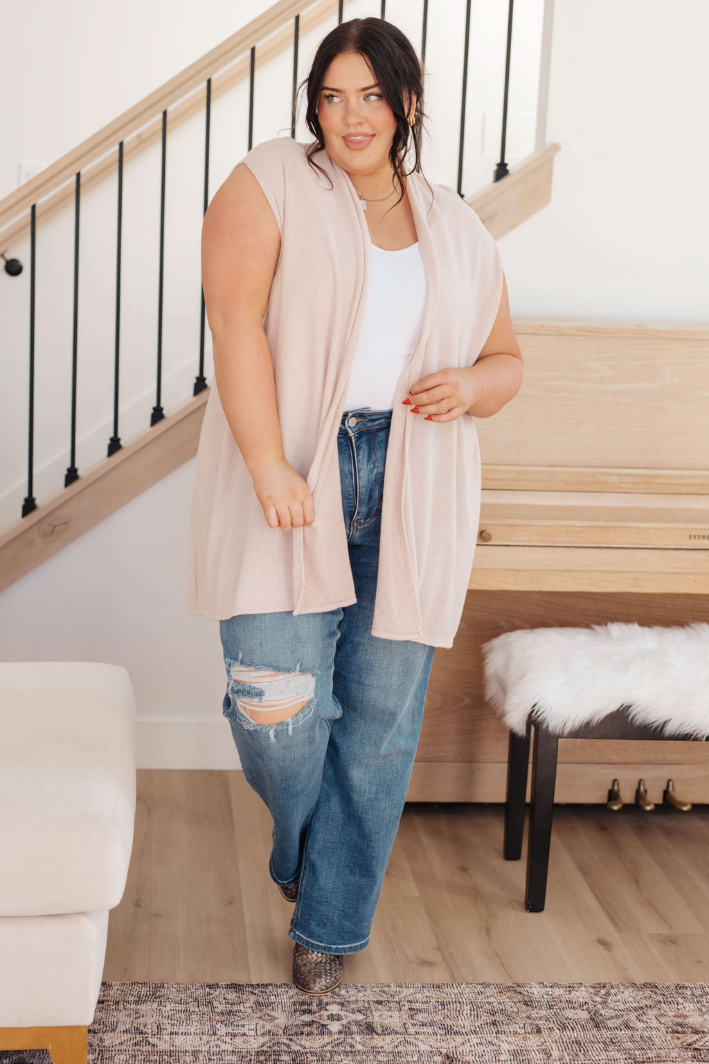 Surely a Win Sleeveless Cardigan in - Layers photo