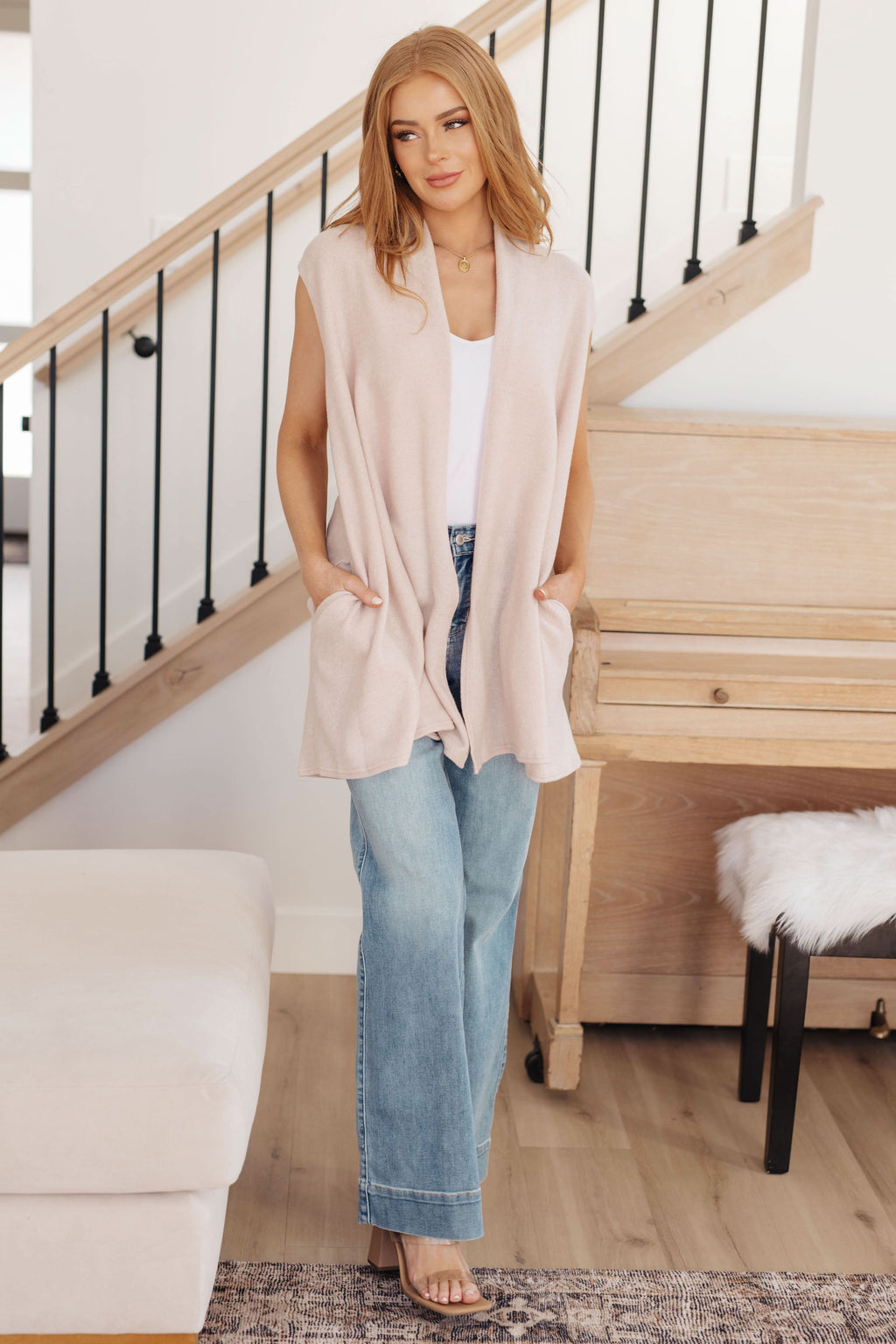 Surely a Win Sleeveless Cardigan in - Layers photo