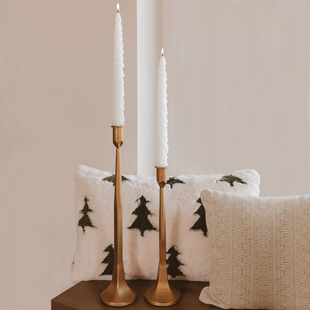 Cream Tree Taper Candles - Set of 2 in - Taper Candles photo