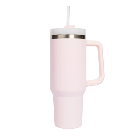 Blush Pink Metal 40 oz Tumbler - SwagglyLife Home & Fashion Blush Pink Metal 40 oz Tumbler - SwagglyLife Home & Fashion