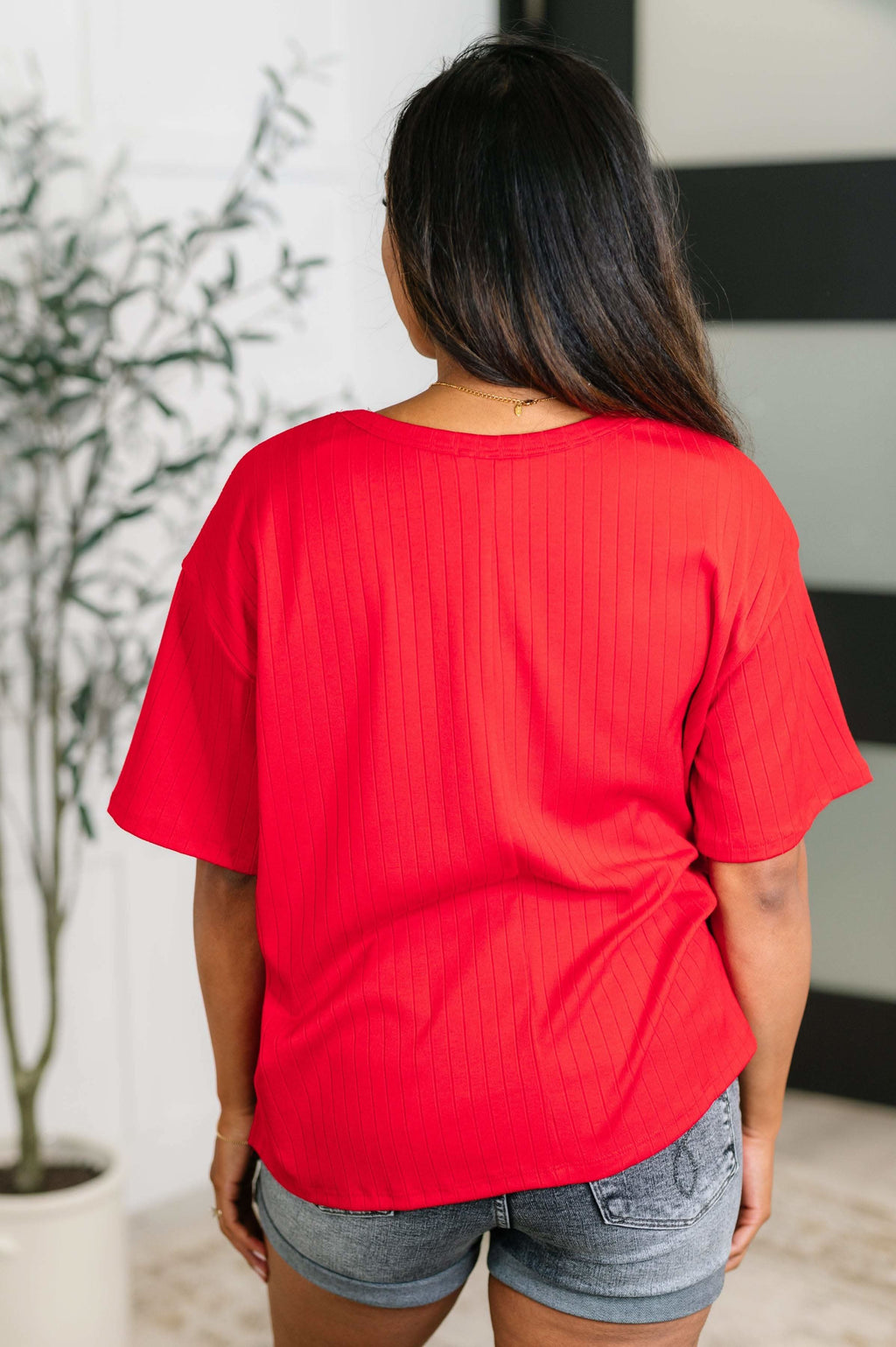 Take It Easy Slouchy Tee in Red - SwagglyLife Home & Fashion