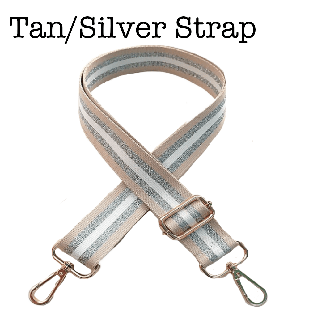 Bag Straps | 30 Styles in Tan Silver Stripe - Bags photo