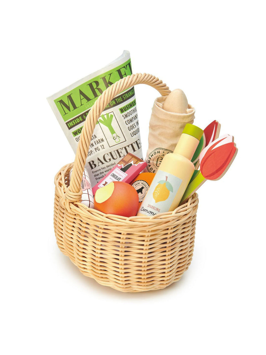 Tender Leaf Toys Wicker Shopping Basket -