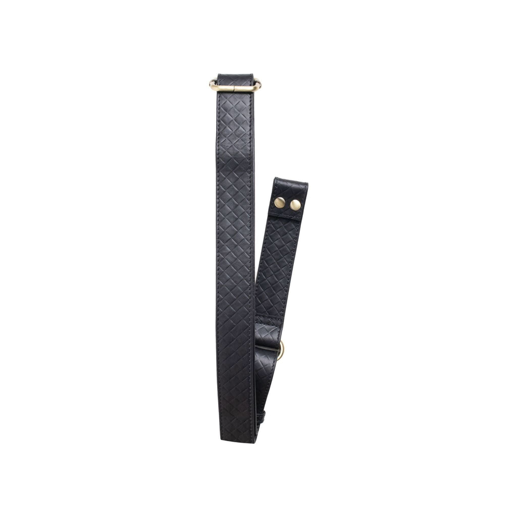 The Crossbody Strap in The Tatum Jet Black Woven - Goods photo