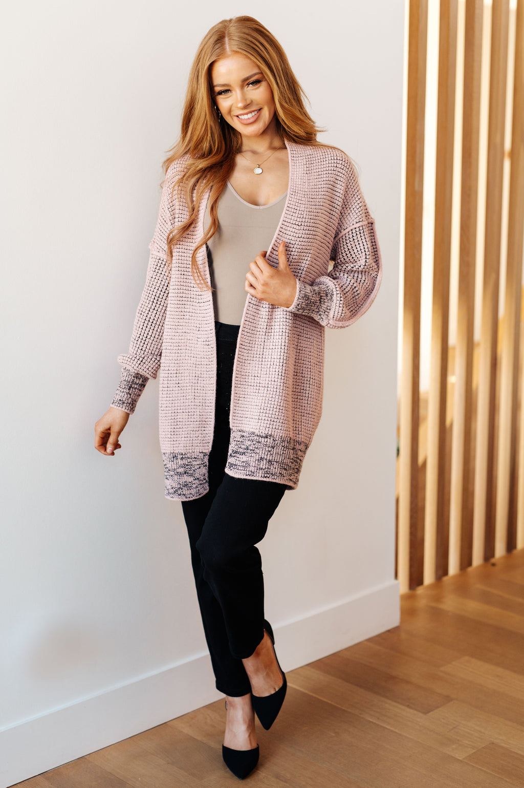 The Way It Was Cardigan in Mauve in - Layers photo