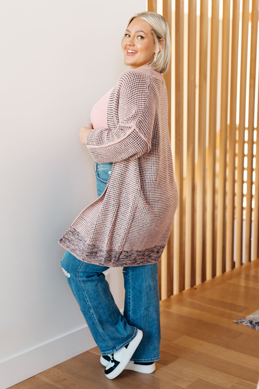 The Way It Was Cardigan in Mauve in - Layers photo