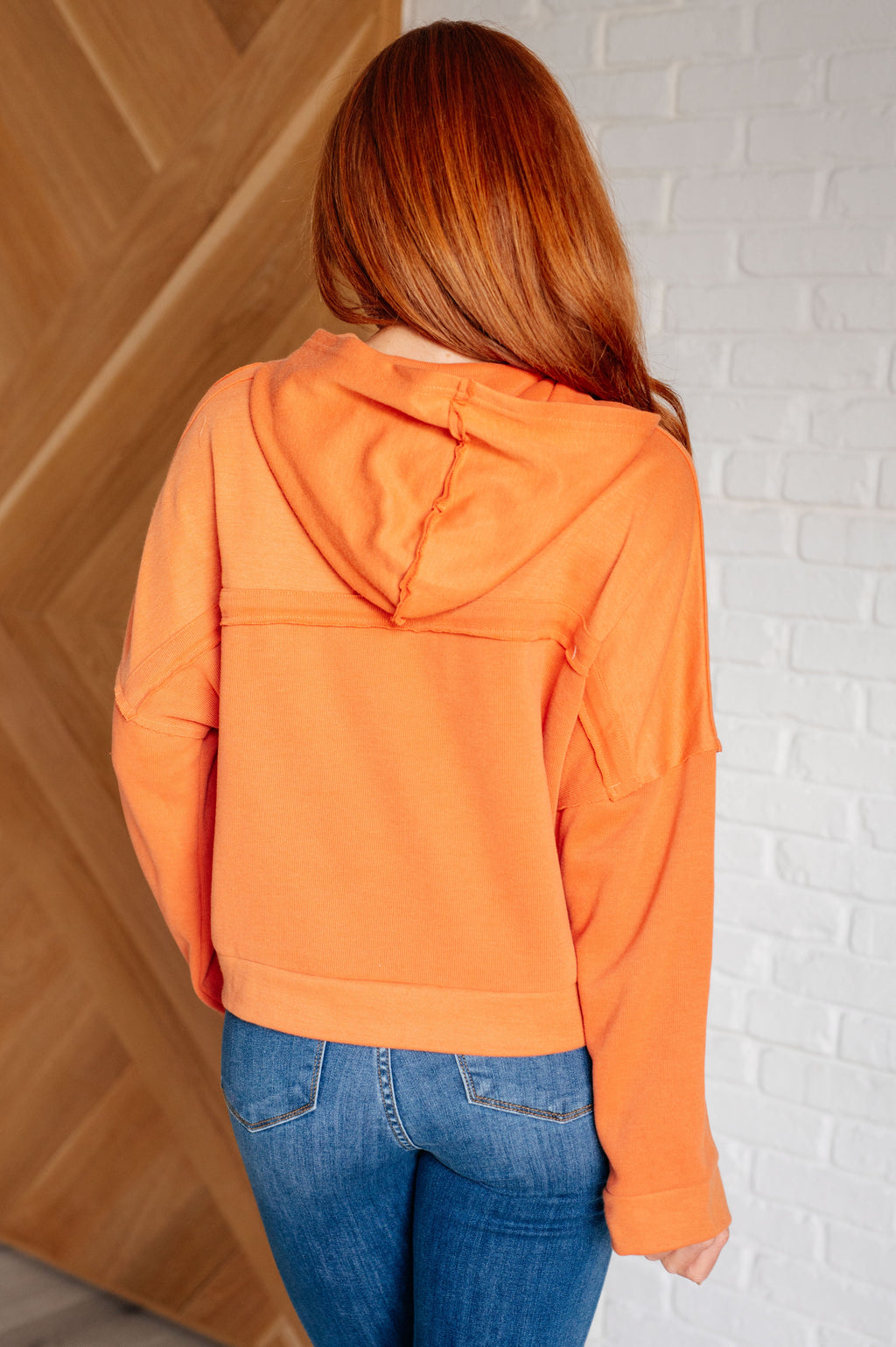 Throwback Heartthrob Hoodie in Orange in - Tops photo