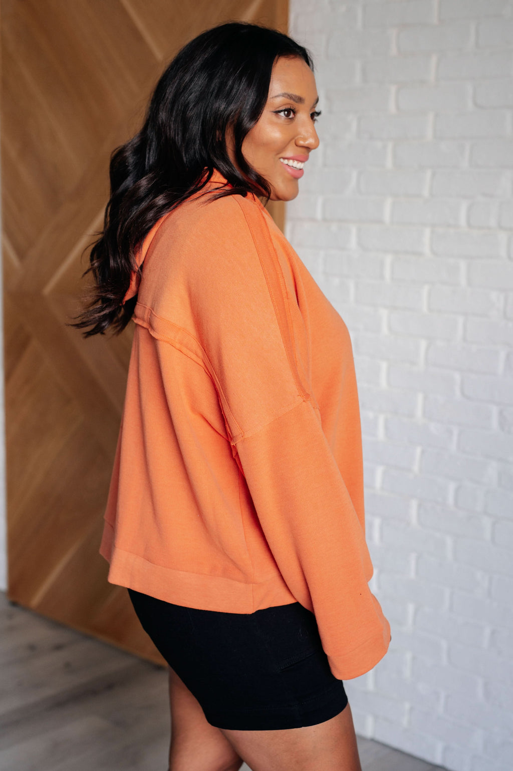 Throwback Heartthrob Hoodie in Orange in - Tops photo