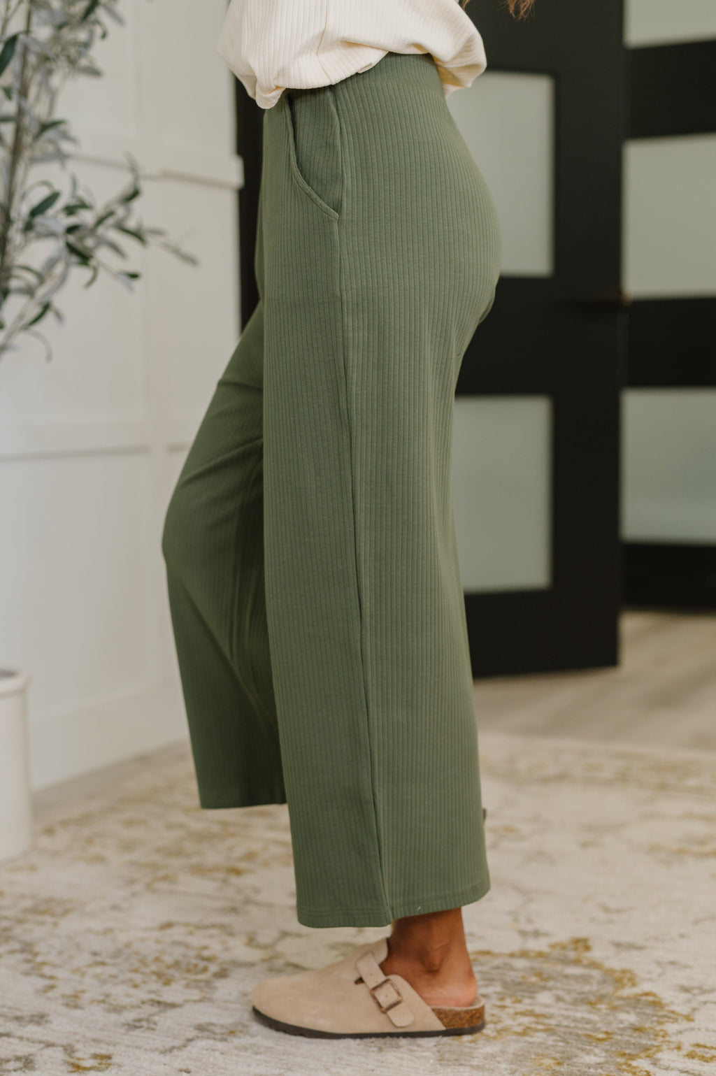Thyme Culottes in Dusty Pine in - Womens photo