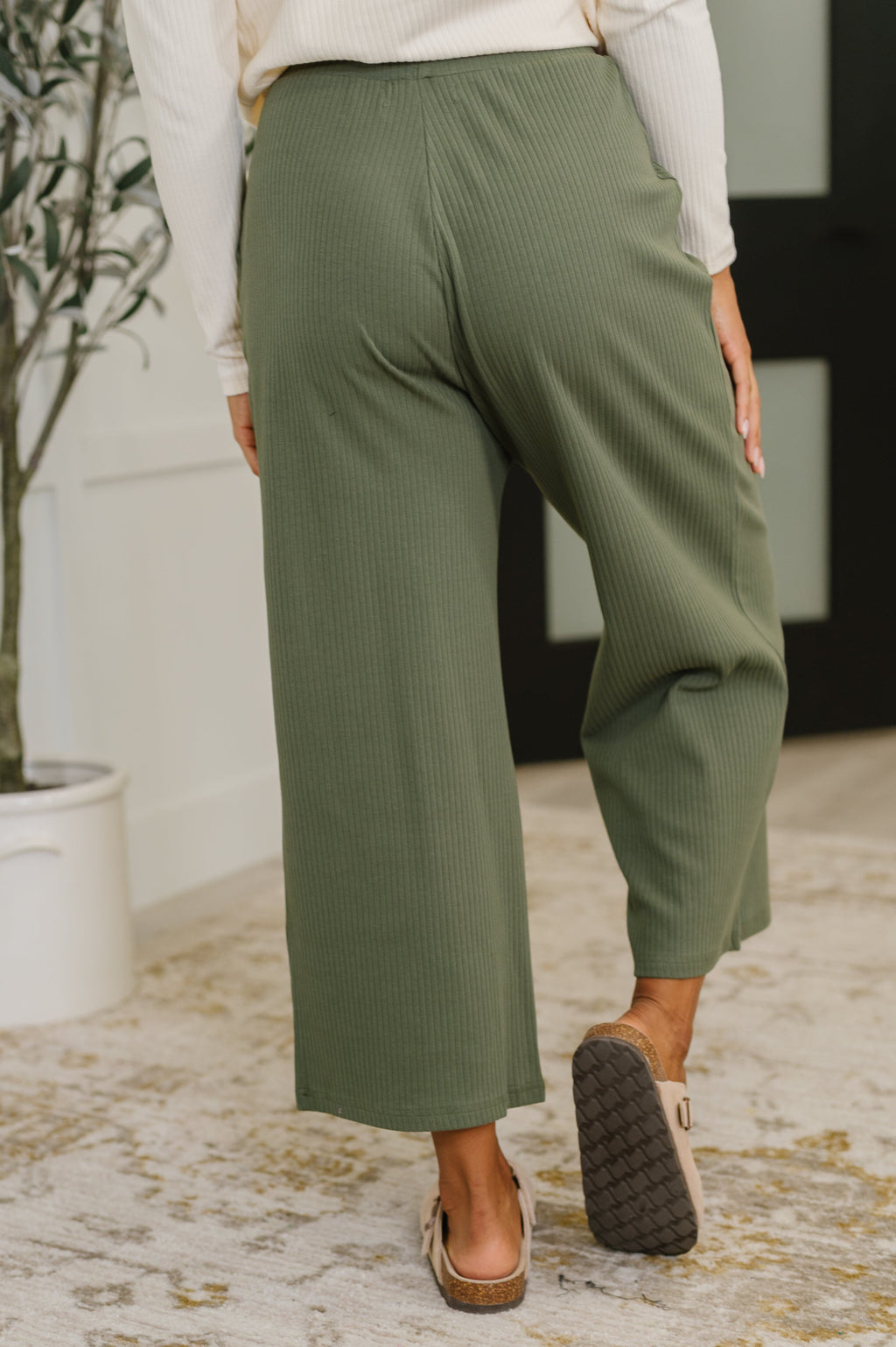 Thyme Culottes in Dusty Pine in - Womens photo