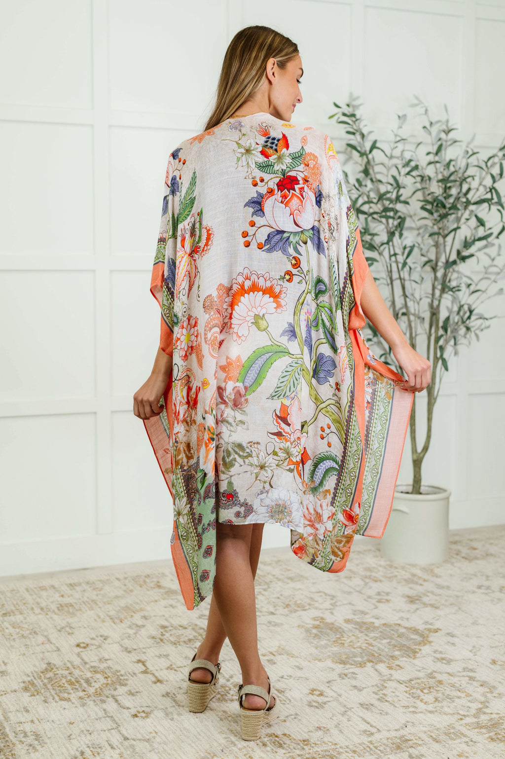 Tide to Me Open Front Kimono in - Womens photo