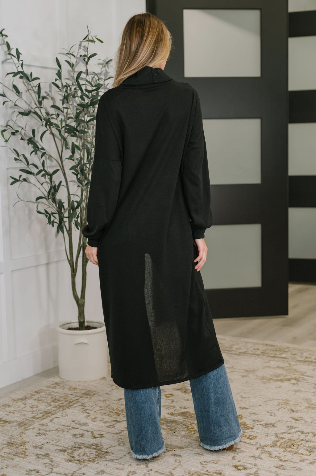 Travel City Scape Turtle Neck Tunic in Black in - Womens photo