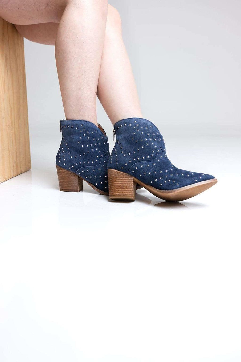 Twilight Studded Heeled Ankle Boot in Black in - Shoes photo