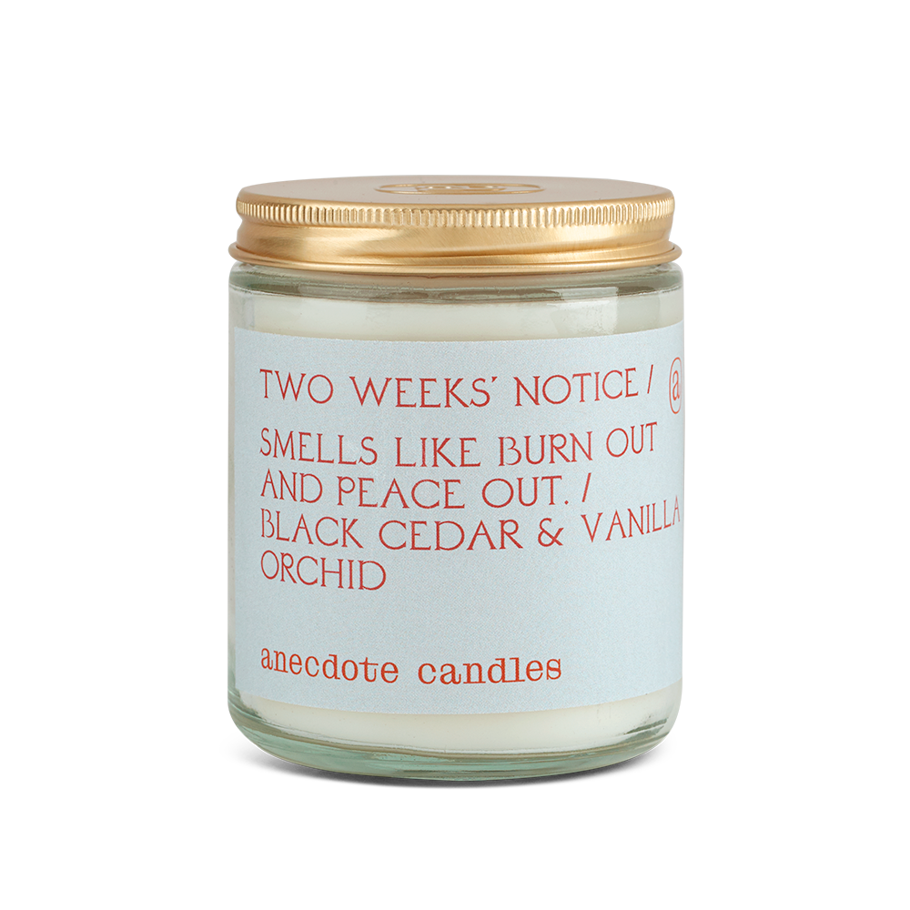 Anecdote Candles Two Weeks Notice in - candle photo