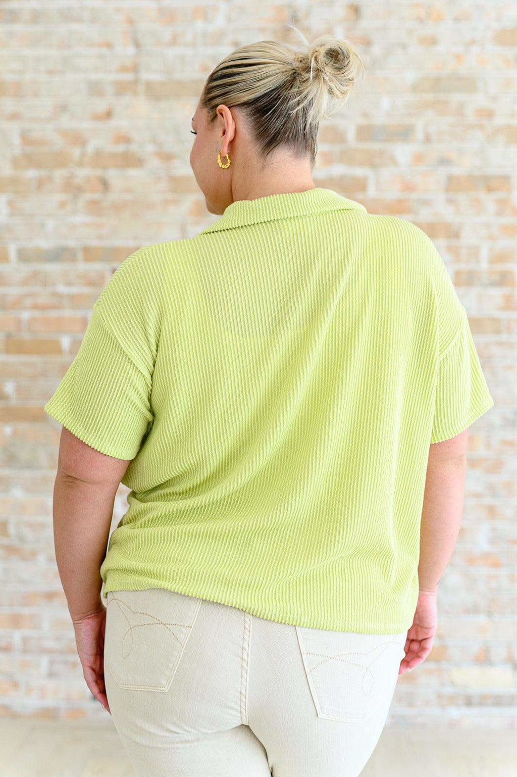 Two's Company Ribbed Button Down in - Sets photo