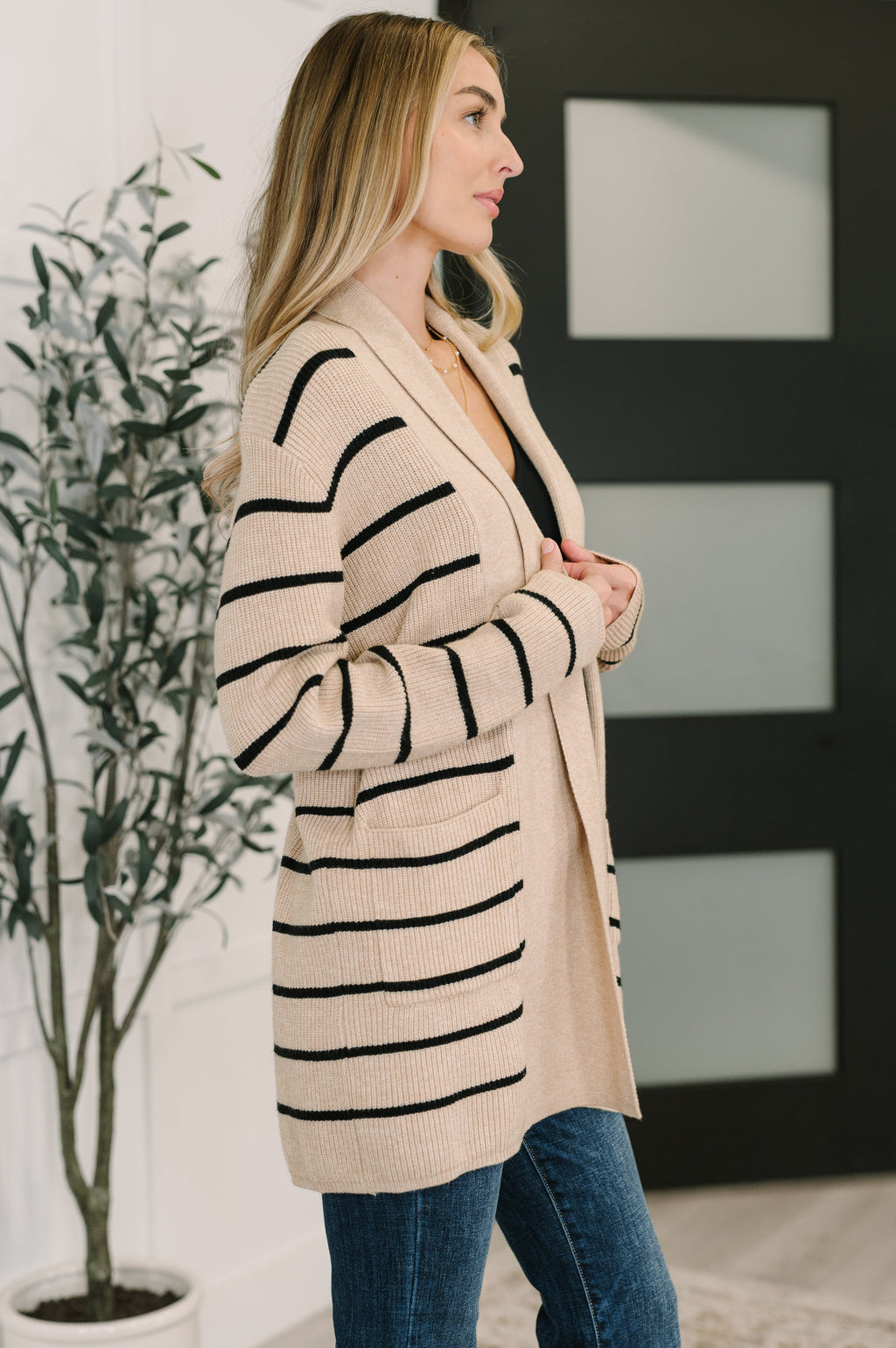 Under Wraps Striped Cardigan in - Womens photo