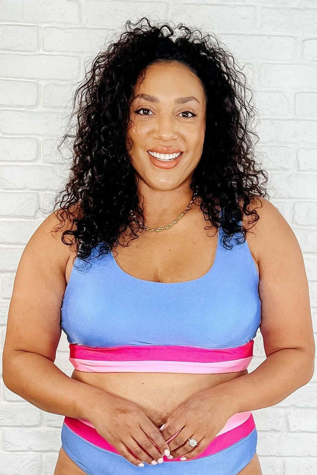 Venice Color Block Swim Top - SwagglyLife Home & Fashion