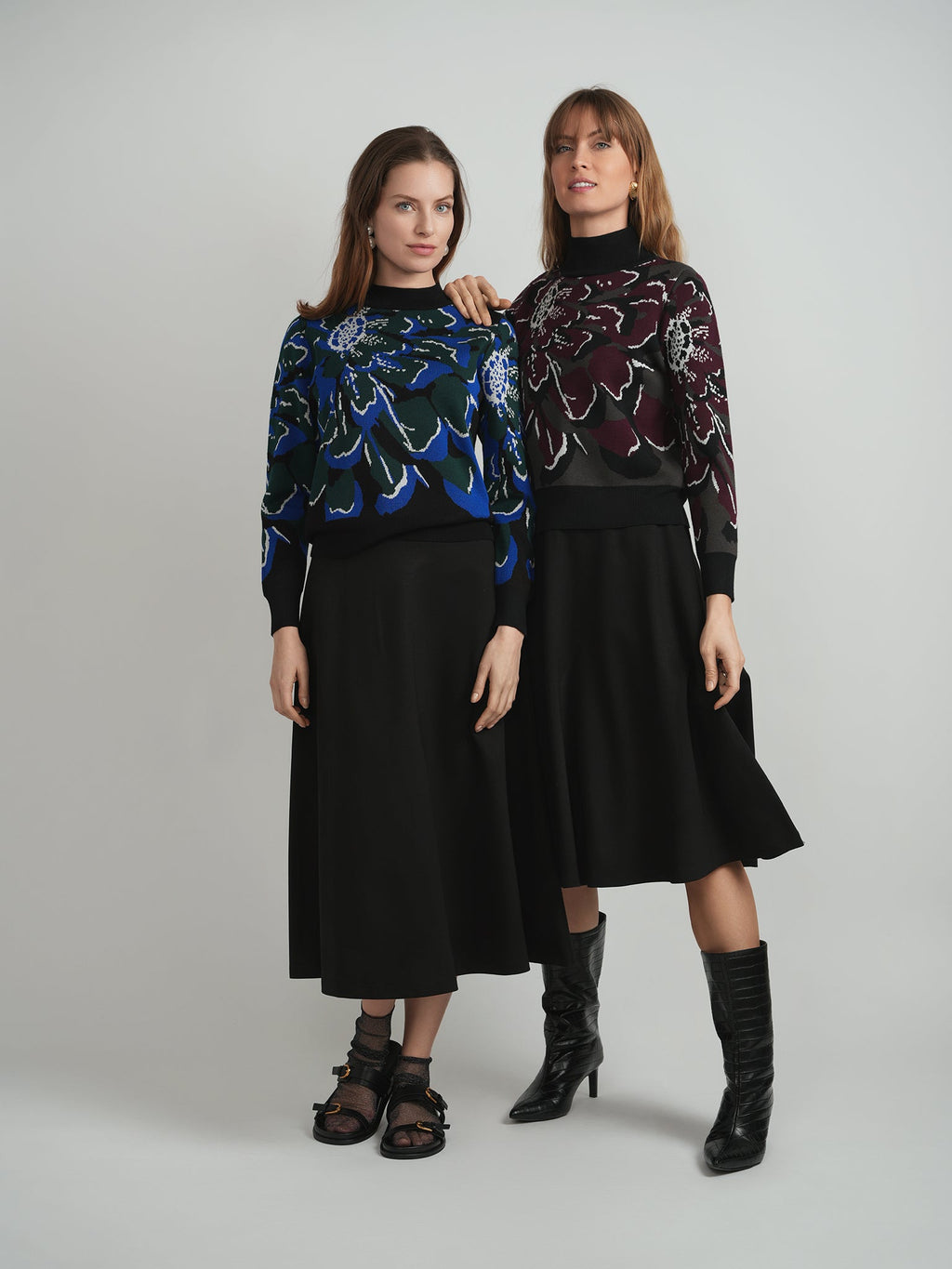 Floral Knit Sweater in - Ladies Pullover photo