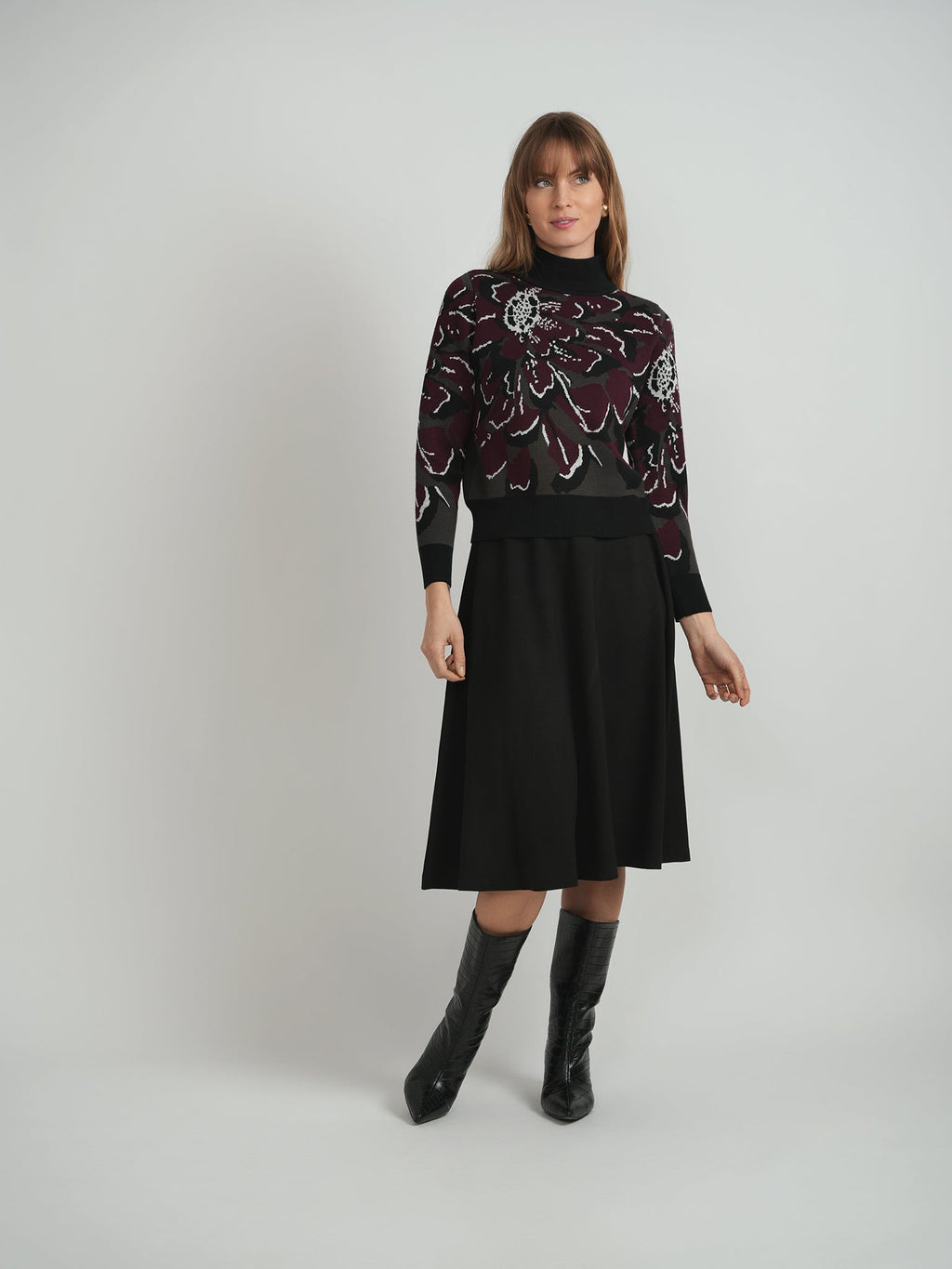 Floral Knit Sweater in - Ladies Pullover photo