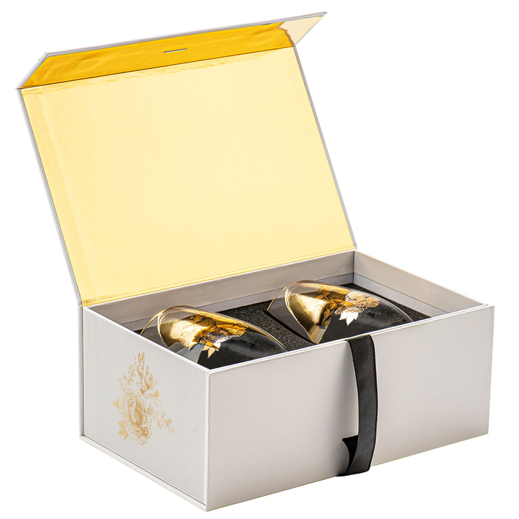 Delft Stemless Wine Glass - Boxed Set of 2 in - wine glass boxed set photo