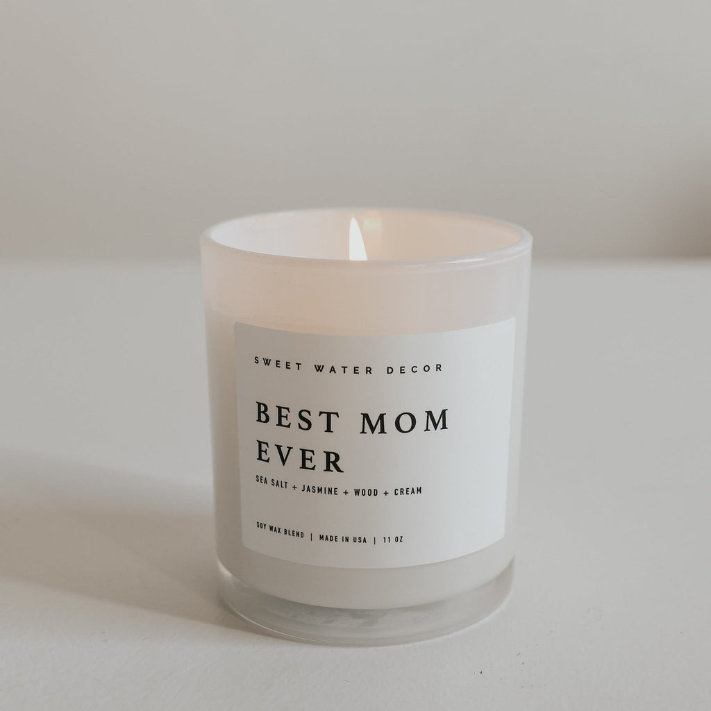 Best Mom Ever! Soy Candle - White Jar - 11 oz (Spa Day) in - Candles photo