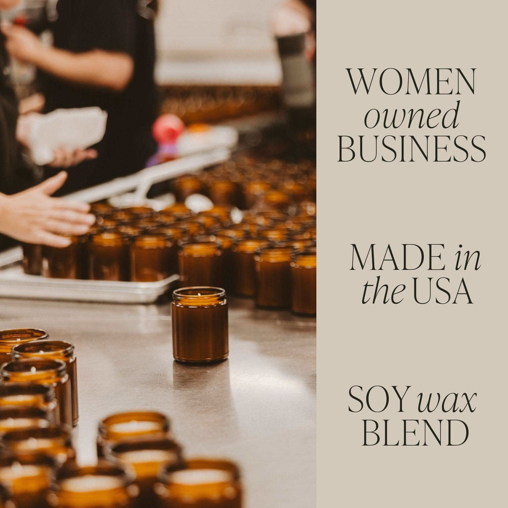 Fall Leaves Soy Candle - Amber Jar - 9 oz in - Candles photo