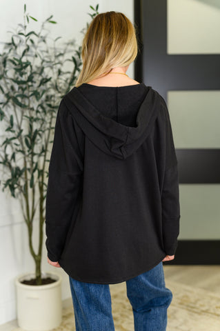 Warm Intentions Henley Pullover in Black - SwagglyLife Home & Fashion Warm Intentions Henley Pullover in Black - SwagglyLife Home & Fashion