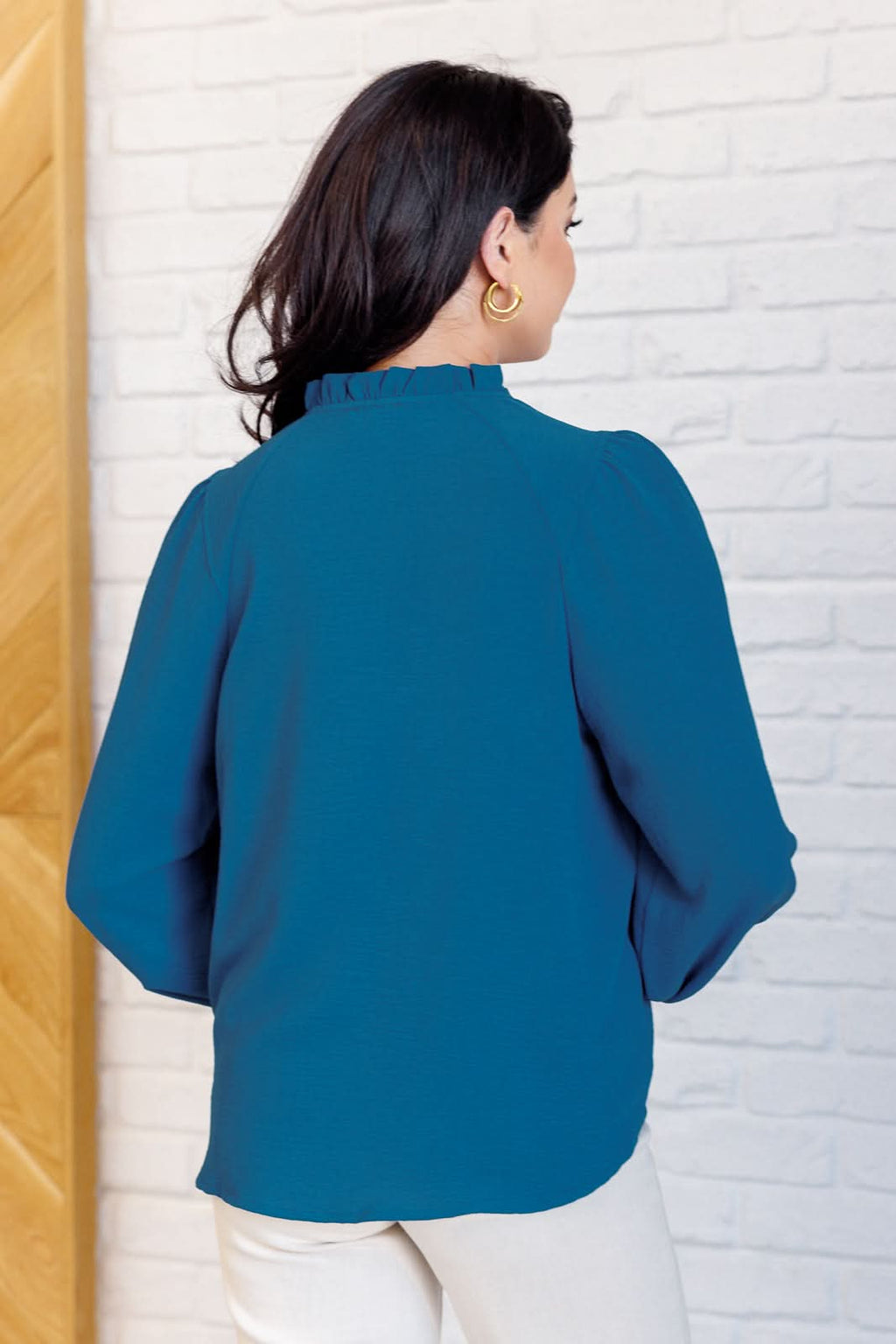 We Believe Keyhole Tie Detail Blouse in - Blouses photo