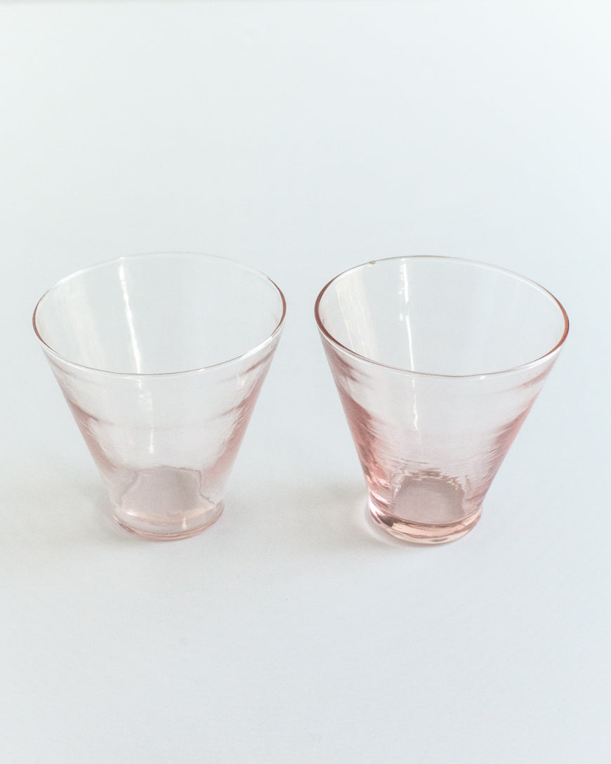Handblown Hammered Funneled Glasses | Set of 2 - SwagglyLife Home & Fashion