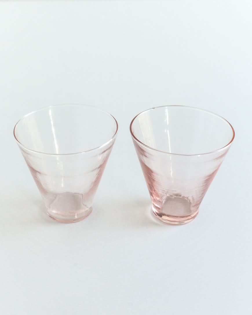 Handblown Hammered Funneled Glasses | Set of 2 in - Kitchen & Dining photo