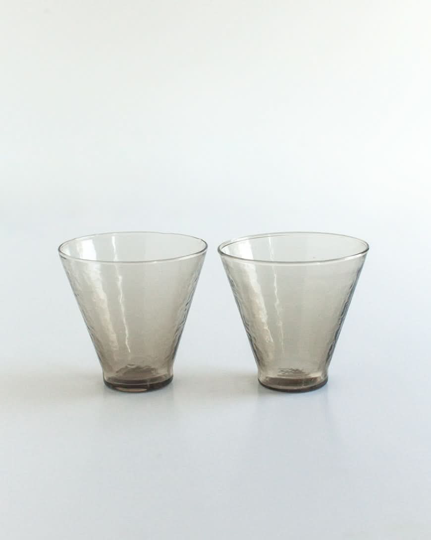 Handblown Hammered Funneled Glasses | Set of 2 in - Kitchen & Dining photo