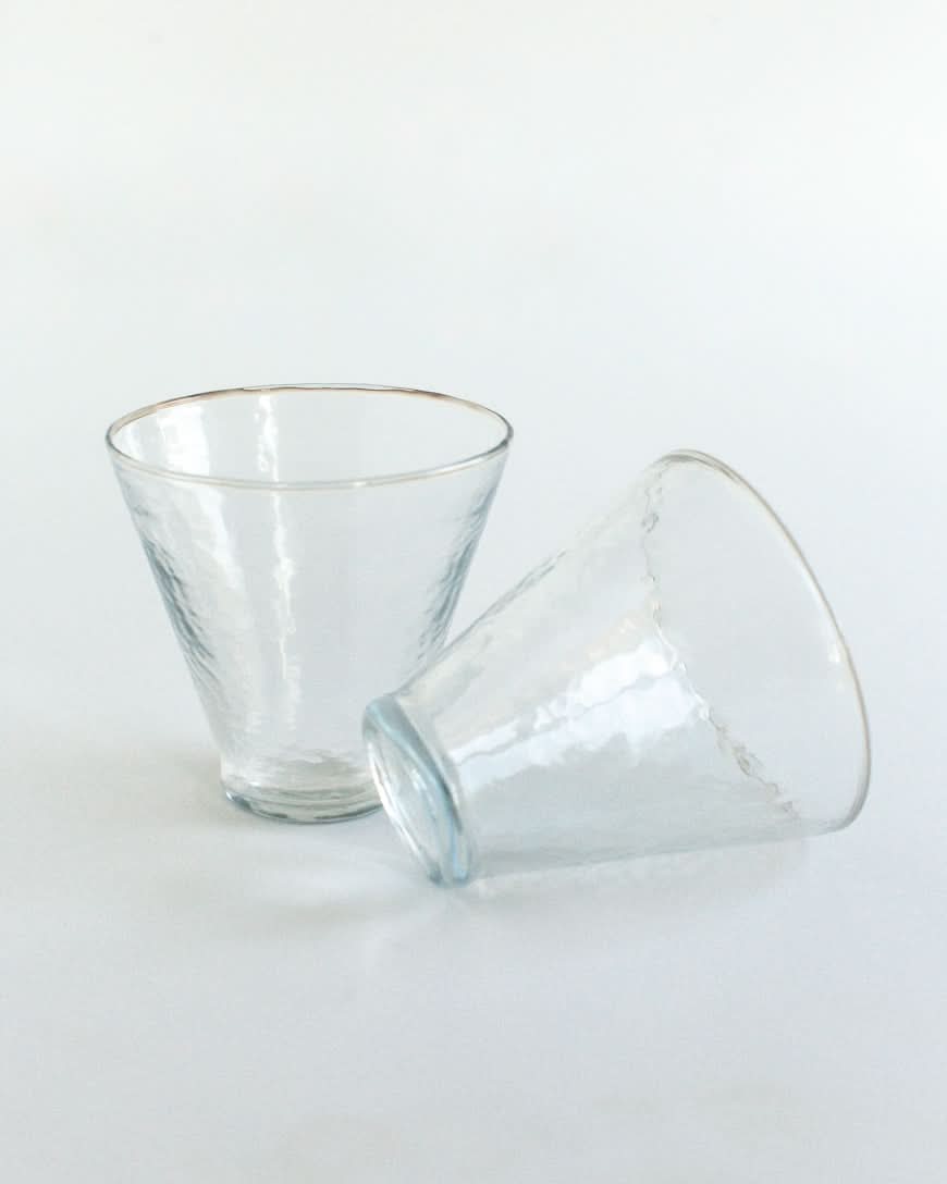 Handblown Hammered Funneled Glasses | Set of 2 in - Kitchen & Dining photo