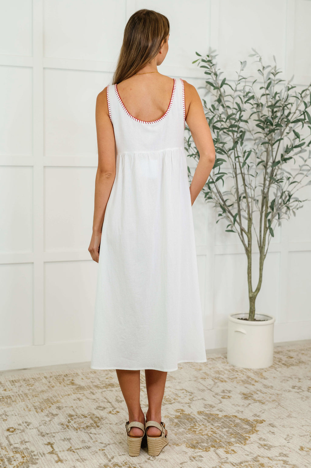 Whispering Petals Scoop Neck Dress - SwagglyLife Home & Fashion