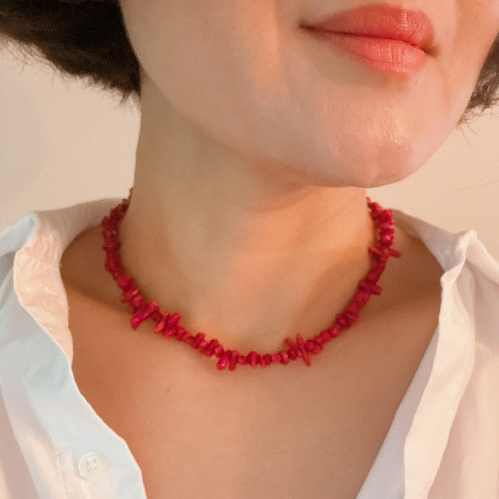 White Sands Coral Reef Necklace – Gold-Plated Coastal Style in - Jewelry photo